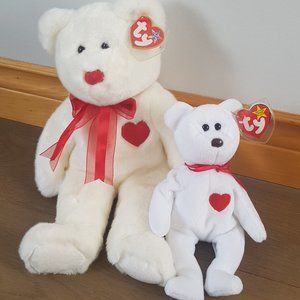 Ty Beanie Baby/Buddy Duo - Valentino Bear
